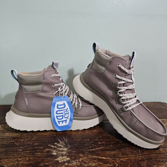 Hey Dude Wendy Peak Apres Coated Twill In Walnut Brown Boot Womens Size 8 - Picture 1 of 11